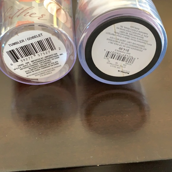 Seasonal Let it Snow and Gather tumblers w/straws - Picture 2 of 2